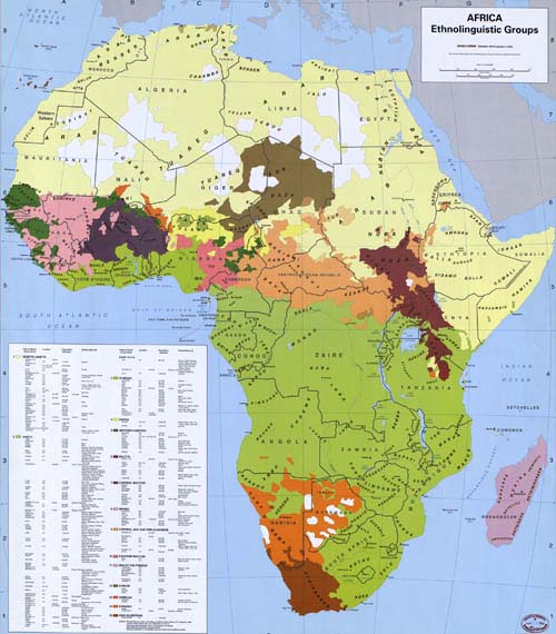 map of ethnic groups in Africa