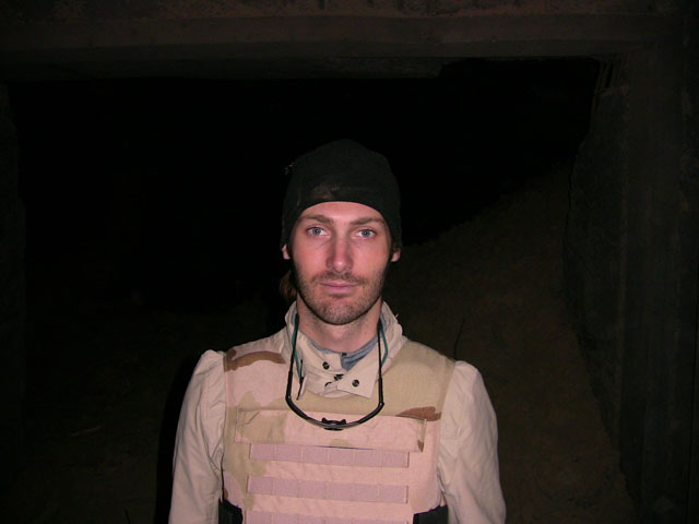 Former Former journalist Matthew VanDyke in a destroyed Iraqi bunker in Arab Jabour Iraq
