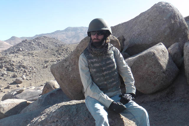 Former journalist Matthew VanDyke reporting on the war in Daychopan District Zabul Province Afghanistan