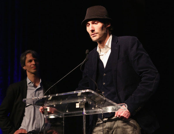 Matthew VanDyke accepting the Best Documentary Award for Point and Shoot at the Tribeca Film Festival