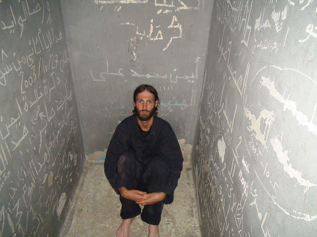 prisoner of war pow matthew vandyke in his cell at maktab al-nasser prison in tripoli libya